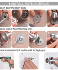 Installation steps for Two Pack Magnetic Door Stopper With Soft Catch Heavy Duty Stainless Steel Door Catch Wall And Floor Mounted