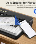 88 Key Magnetic Split Piano Keyboard paired with smartphone via Bluetooth for playback