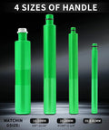 Bearing Press Kit 43 Piece Race And Seal Driver Set With 4 Knurled Handles shown in varying sizes and green finish.