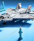 Realistic Fighter Jet Build Kit With 577 Pieces For Hands On Play Foldable Wings Dual Engines Clear Cockpit STEM Construction Blocks
