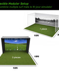 Indoor Golf Simulator Turf Mat For Home Setup 10 By 6 Foot With Reduced Rebound showing modular setup flexibility