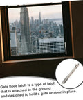 Heavy Duty Stainless Steel Sliding Gate Latch And Barn Shed Door Security Bar shown with city view, ideal for secure outdoor use.