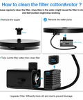 Floating Solar Fountain Pump For Bird Bath And Pond, Self Running 1.4W Solar Water Pump with filter cleaning instructions