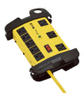 Heavy Duty Power Strip With Surge Protection 8 Outlets 3900 Joules Yellow Metal Housing 25 Foot Cord Industrial Style