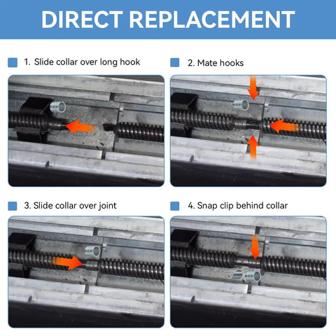 Installation guide for Screw Drive Garage Door Opener Collar And Clip Kit Replacement For Most Screw Drive Openers