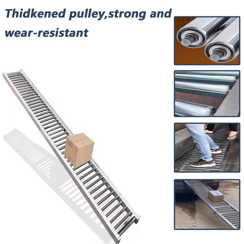 Heavy Duty Gravity Conveyor Roller Track Loader With Spring Press In Mount For Zero Sweat Warehouse Workhorse Easy Install Industrial Setup 11.8 Inch Long One Inch Diameter Tube
