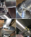 Heavy Duty 1.25 Inch Exhaust Clamps U Bolt Saddle Type Stainless Steel with Anti Corrosion Black Finish installation