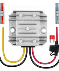 12V To 24V Step Up DC Power Converter 72W 3A Voltage Booster With Fuse Waterproof Connectors And Durable Module visible.