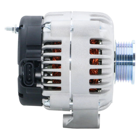 Side view of Beefed-Up 105A CW 6-Groove Pulley Alternator For Silverado CK Trucks 2000-2004 4.3L 4.8L 5.3L 6.0L High-Output Replacement