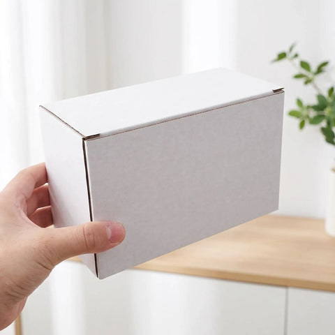 20 Pack White Corrugated Cardboard Mailing Boxes For Shipping And Parcel Packaging, Heavy Duty White Paper Parcel Boxes, Ideal For Small Business, Warehouse, Moving, 6.3 By 4 By 3.2 Inches