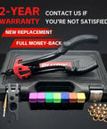 Rivet Nut Tool Kit With Step Drill Bit And 90 Rivnuts, 13-Inch Heavy Duty Hand Riveter Set, rugged carrying case, and mandrels.