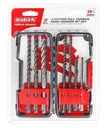 Diablo Rebar Demon 7-piece SDS-Plus hammer drill bit set with 4-cutter full carbide heads for concrete and reinforced materials.