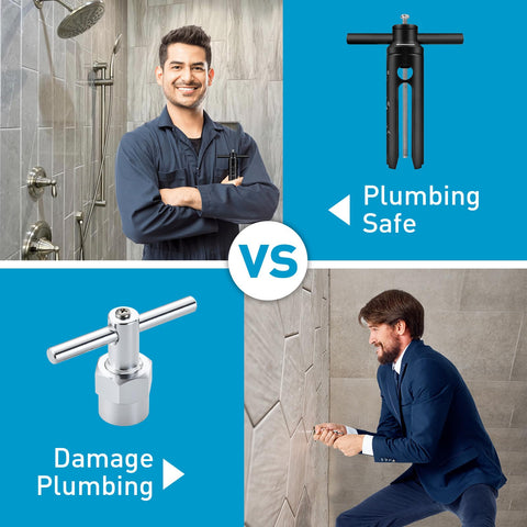 Comparison of plumbing tools with Cartridge Removal Tool For Moen 1222 1225 1220 Posi Temp Valve Ideal Tub And Shower Faucet Cartridge Puller Safe Use