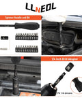 Beefy One Quarter Inch Drive Impact Socket Set With Eighty Three Pieces Metric And SAE From Four To Fifteen Millimeters And Five Thirty Two To Nine Sixteen Inches, Six Point CR-V Deep And Shallow Sockets With Seventy Two Tooth Ratchet, E Torx, For in use