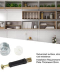 Three in One Eccentric Wheel Connector Kit for Furniture, 100 Sets with galvanized nut and expansion locking in kitchen setup.