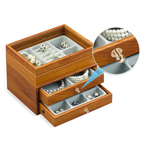 36 Pack Mini Round Knobs With An Upscale Bronze Touch Forged From Tough Zinc Alloy on jewelry box drawers with compartments.
