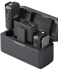 Wireless Lavalier Microphone System With Two Transmitters And One Receiver In Charging Case 250 Meter Range 15 Hour Battery Noise Cancellation