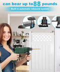 Woman installing Beefy Heavy Saloon And Cafe Door Hinges With Self Return Double Swing Bar Door Hardware In 304 Stainless Steel