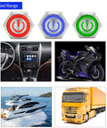 Applied range of IP67 Waterproof Latching Push Button Switch 15A 12-24V DC with LED Angel Eye Light on vehicles and boats