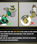 4F27E Transmission Shift Solenoid for Mazda Protege and Ford Focus showing correct SSB SSA configuration with comparison.