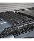 Heavy Duty Aero Roof Rack Built For Land Rover Defender 110 close-up view showcasing robust frame and attachment points.
