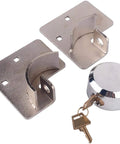 2 Pack Heavy Duty Van Door Padlocks Set 73mm Solid Steel Hasp Security Locks with Fully Enclosed Bolt and 4 Keys