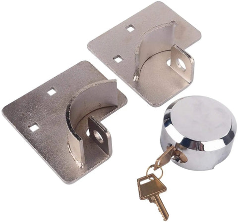 2 Pack Heavy Duty Van Door Padlocks Set 73mm Solid Steel Hasp Security Locks with Fully Enclosed Bolt and 4 Keys