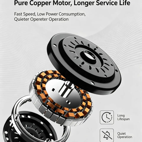YPDJVLTI Ceiling Fans Lights 48-52Inch LED Fandelier pure copper motor components for quiet operation and longevity.
