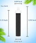 Replacement Water Bottle Filter Set For Brita BB06 Compatible Bottles with size measurements shown