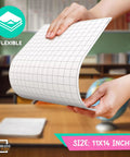 Flexible 11x14 Dry Erase Sheets For Math Practice With Quad Graph Whiteboard Sheets Classroom Pack Of 10 in hand display