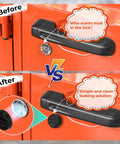 Strong Magnet Keyhole Covers for Jeep Wrangler JL 2018-2026 and Gladiator JT Front Doors installation before and after view