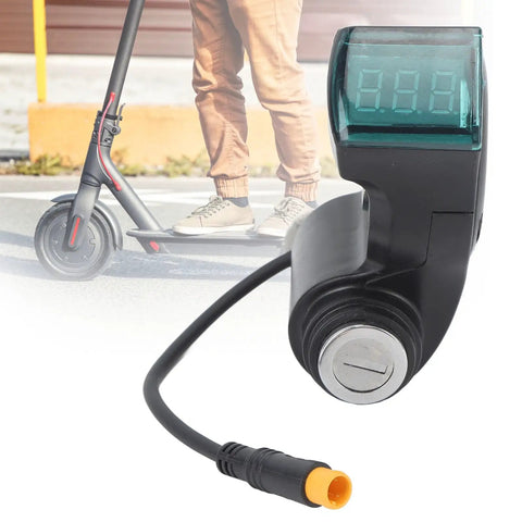 10 Inch Electric Scooter Handlebar Switch Lock With ABS Construction Digital Battery Power Display Replacement With Keys Built To Last For Daily Rides No Fuss Security