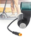Rugged Waterproof ABS Handlebar Switch Lock For Electric Scooters, showing digital battery display and connector cable