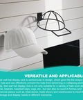 6 Pack Slat Wall Hat Display Racks For Vendors And Retail Stores Go-To Pro Grade Heavy Duty Slat Wall Hat Racks For Baseball Caps Beanies And Wigs Durable Metal Organizer For Home Shop Or Market