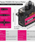 16 Pack Mini SG90 9g Micro Servo Motors RC Servo Kit with arms, fixing screws, easy mounts for robots, planes, cars, and boats.
