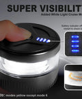 USB-C Wireless Beacon Light With 32 LED Strobe, Magnetic Mount, Rechargeable Amber Emergency Safety Light with battery indicator