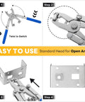 Step by step guide for Heavy Duty Rotatable Dual Jaw Cage Nut Tool Kit With Ten M6 Silver Rack Screws Universal M4 Through M10 Quick Install Remover.