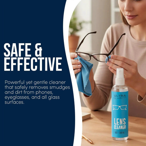 Nano Magic Eyeglass Lens Cleaning Spray 7oz Value Pack with 1oz spray, 6oz refill, and microfiber cloth for glasses and screens