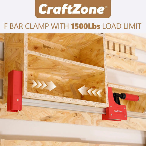 36 Inch Parallel Bar Clamps For Woodworking Dual Pack With 1500 Lb Load Capacity, 3 7 8 Inch Throat Depth, High Precision Carbon Steel, Heavy Duty Wood Clamps For Furniture Making And Project Builds on wood panel