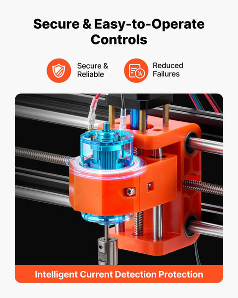 Close-up view of 3-Axis CNC Router Machine For Wood And Acrylic Engraving And Milling With A Beefed-Up 60W Spindle control unit.