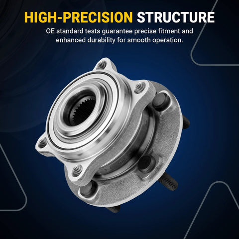 Rear Wheel Bearing Hub Replacement For AWD Kia Rondo And Hyundai Santa Fe Series 2007 To 2020 Fits Santa Fe Sport XL Veracruz 5 Bolt Left Or Right Non ABS Durable Steel Construction For Long Lasting Durability And Quiet Operation