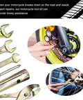 7 Piece Motorcycle Repair Tool Kit With Spanner Screwdriver Pliers Spark Plug Socket for quick bike maintenance and repair