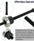 Five-Piece Long Reach Harmonic Balancer Installer Kit with M16x2.0 Adapter and Threaded Rod for Quick Damper Install