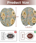 Round Luxury ornate for creating textiles paper Print gold Toilet Seat dimensions 16.5 inches with flowers design detail.