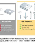 Kick The Wobble Out Of Your Closets With This Heavy Duty Bifold Door Repair Kit featuring reinforced brackets and screws.