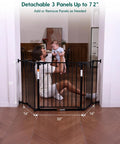 Auto Close Baby Gate For Narrow Doorways And Stairs, 30 Inch High, Fits 26 To 28.5 Inch Openings, Gray Metal Gate For Pets And Toddlers