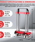 Two Station Edge Bender For Sheet Metal Roller And Roof Projects, Heavy Duty Pro Grade, specifications and dimensions