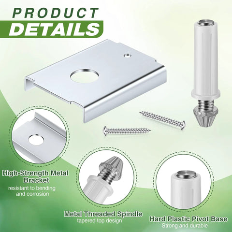 4 Pack Bifold Door Hardware Repair Kit For One And Seven Eighths Inch Wood Doors And Seven Sixteenths Inch Pivot Holes kit details