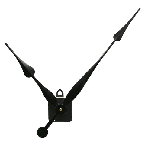 High Torque Clock Movement With Long Shaft And 12 Inch Spade Hands Replacement Mechanism For Large Dials 1-3/32 Inch Total Shaft Length