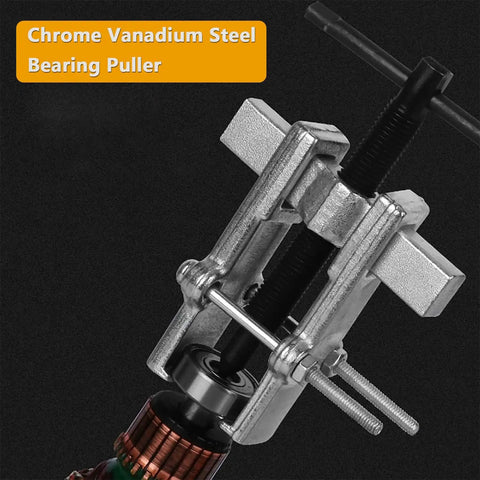 Top Shelf Heavy Duty Chrome Vanadium Steel Two Jaw Bearing Puller and Adjustable Gear Splitter Separator, detailed view of jaws.